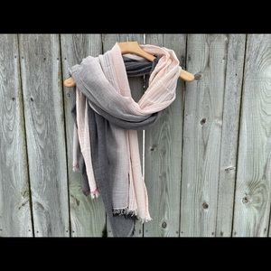 Lululemon Lightweight Layering Gray and Pink Scarf / Wrap